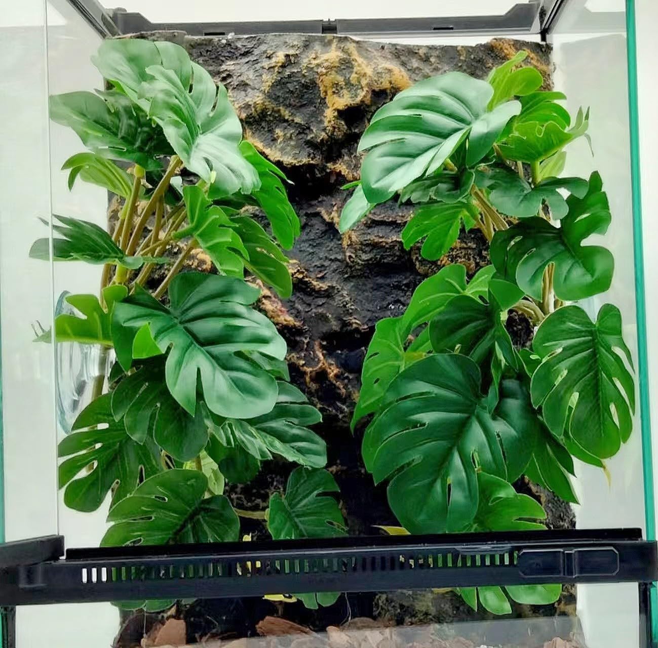 Keruideng artificial hanging monstera reptile plants front view
