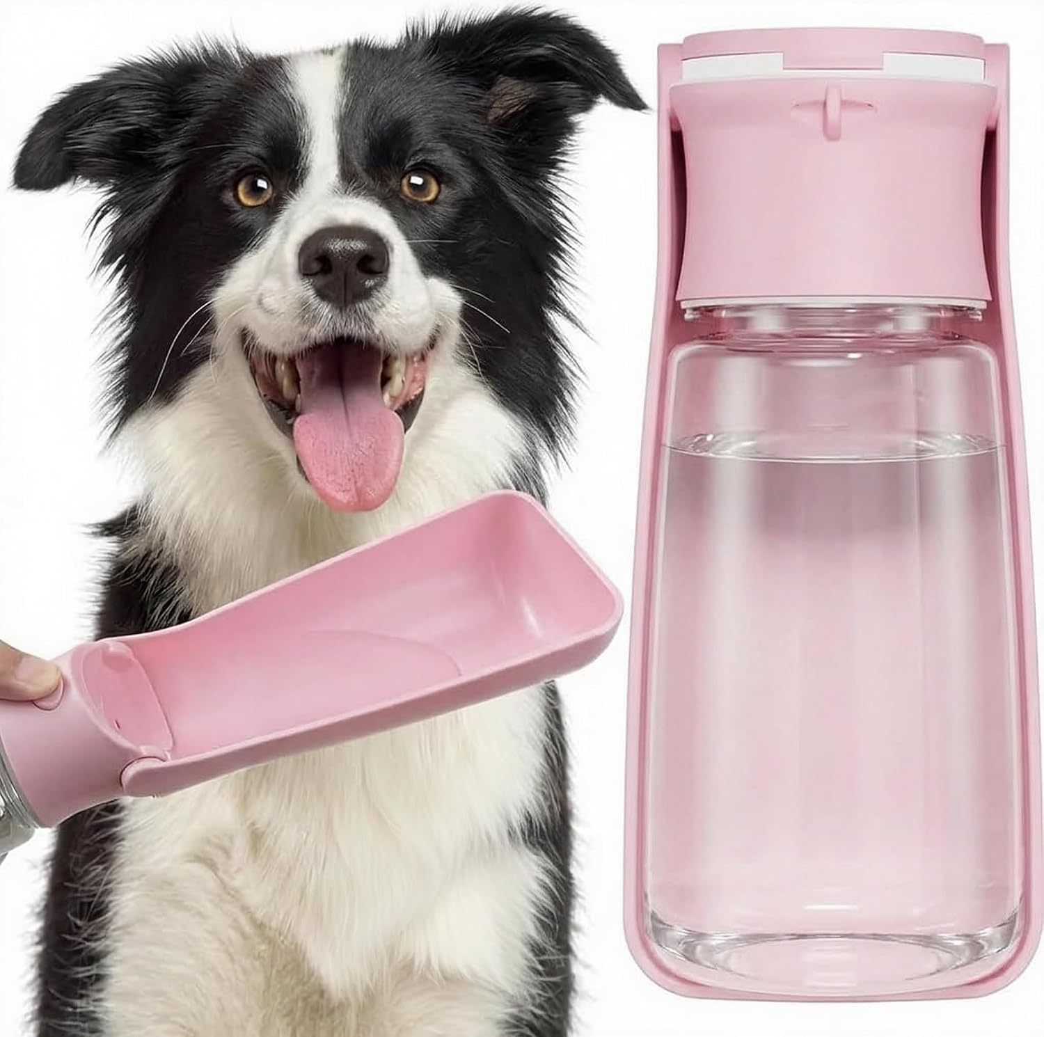 Portable Dog Water Bottle Dispenser [Leak Proof & Foldable] Dog Travel Water Bottle Bowl Accessories for Puppy Small Medium Large Dogs Pet Water Bottles for Dogs Walking Outdoor Hiking 19OZ - Image 9
