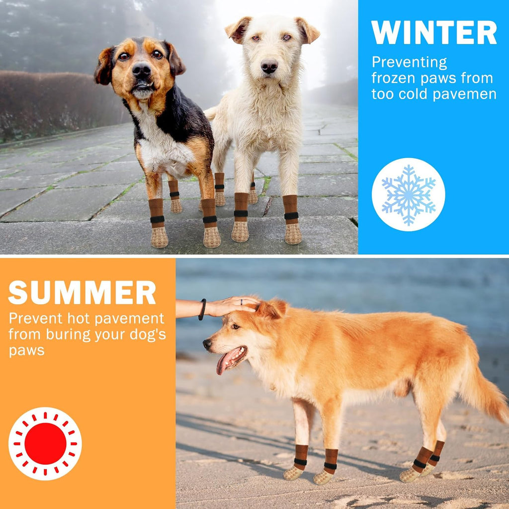 Scenereal dog boots with adjustable velcro strap for secure fit