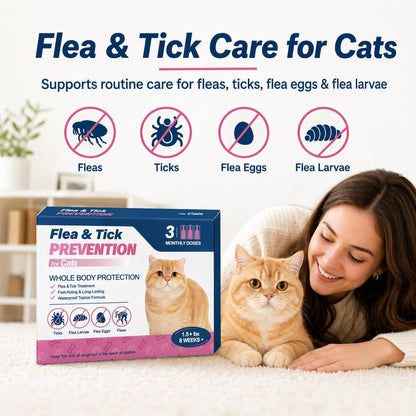 Back label of Zencar cat topical treatment detailing safety instructions and weight requirements
