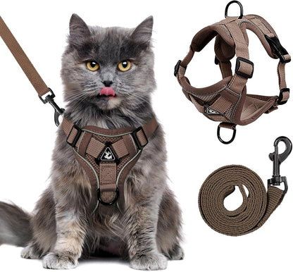 XL Cat Harness Escape Proof for Heavy Cats - Adjustable Vest Leash Set with 4 Buckles, Reflective Breathable Mesh for Extra Large Cats - Image 9