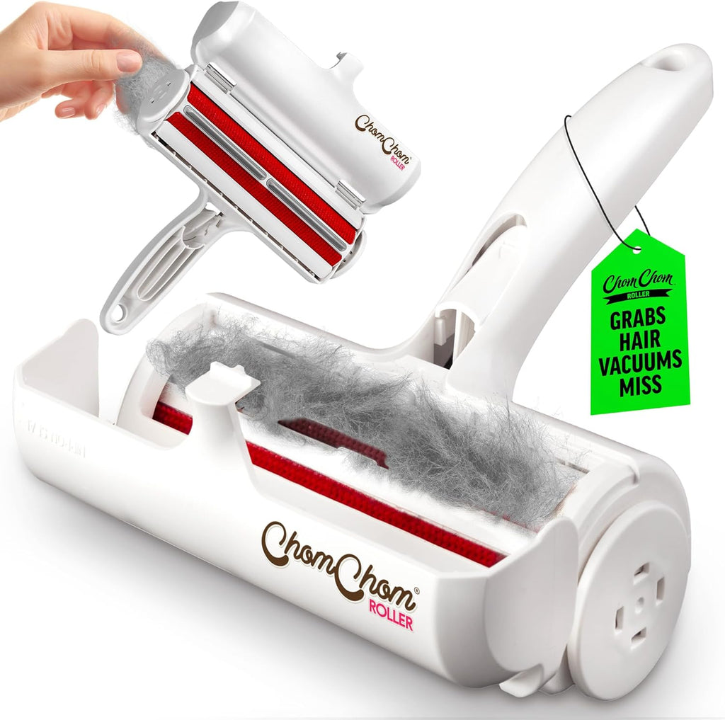 ChomChom Roller Pet Hair Remover - Original Size Reusable Lint Roller for Cat & Dog Hair on Furniture, Couch, Carpet, Car, Rugs & Bedding - Portable, Eco-Friendly (Cat) - Image 13