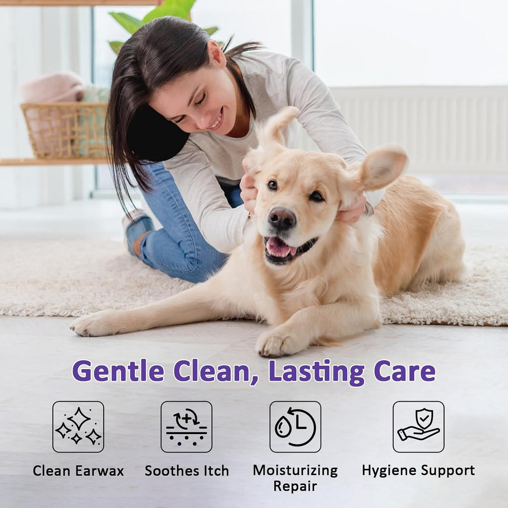 PawBubble ear wipes for pets with chamomile and witch hazel