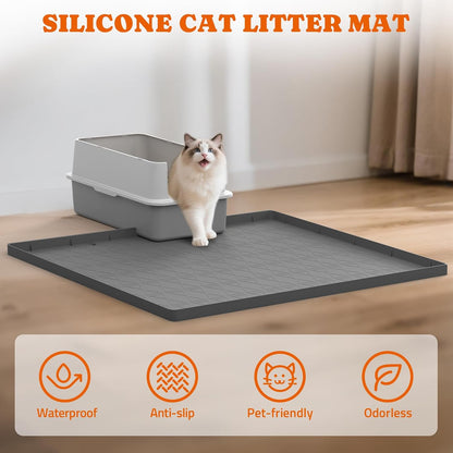 Waterproof pet feeding mat and urine proof floor protection pad