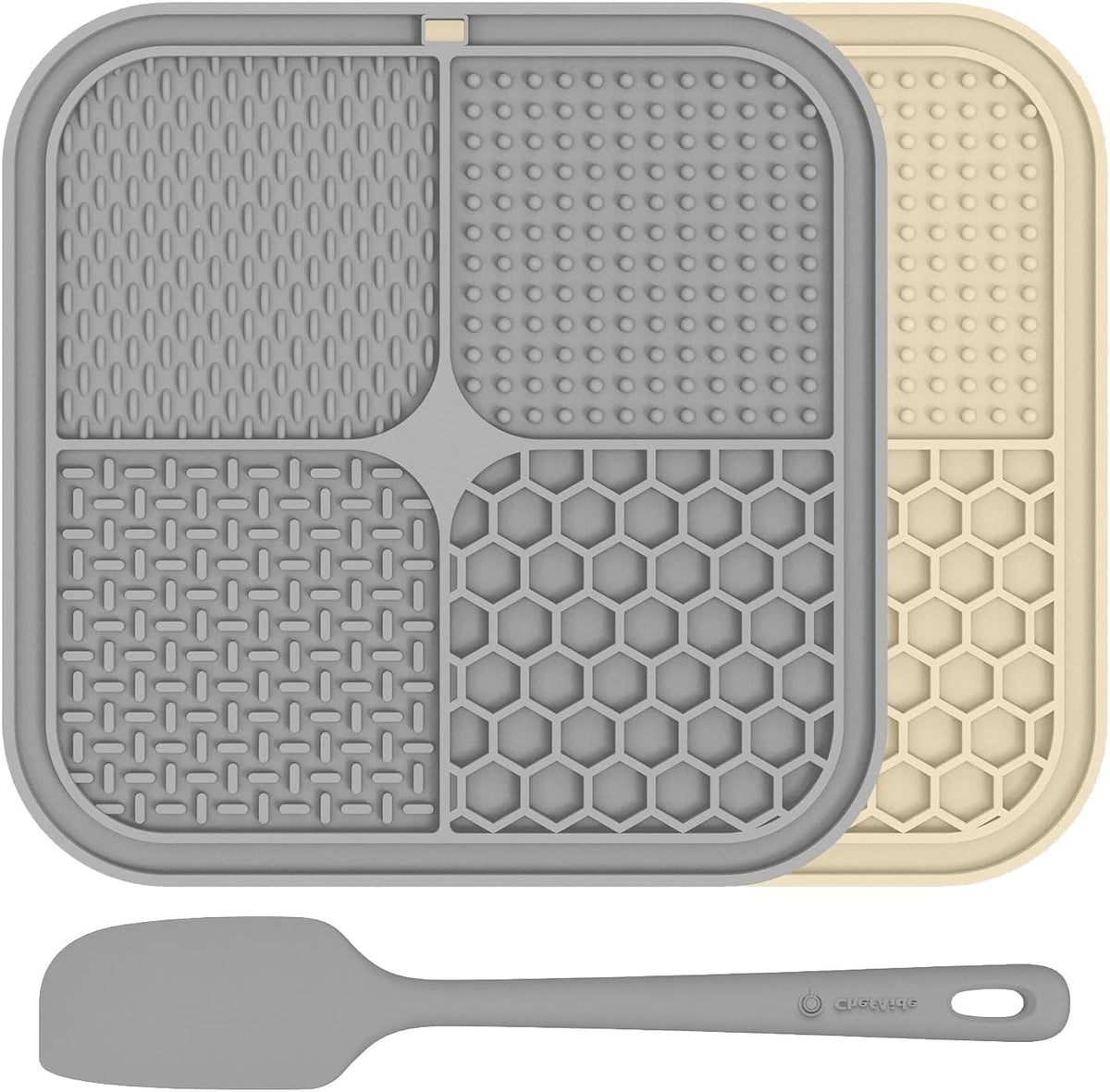 ChefAide 2 Pack Lick Mat For Dogs Front View