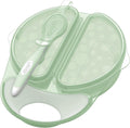 Dr. Brown's Travel Fresh Bowl and Spoon front view showing the secure-seal lid and compact design.