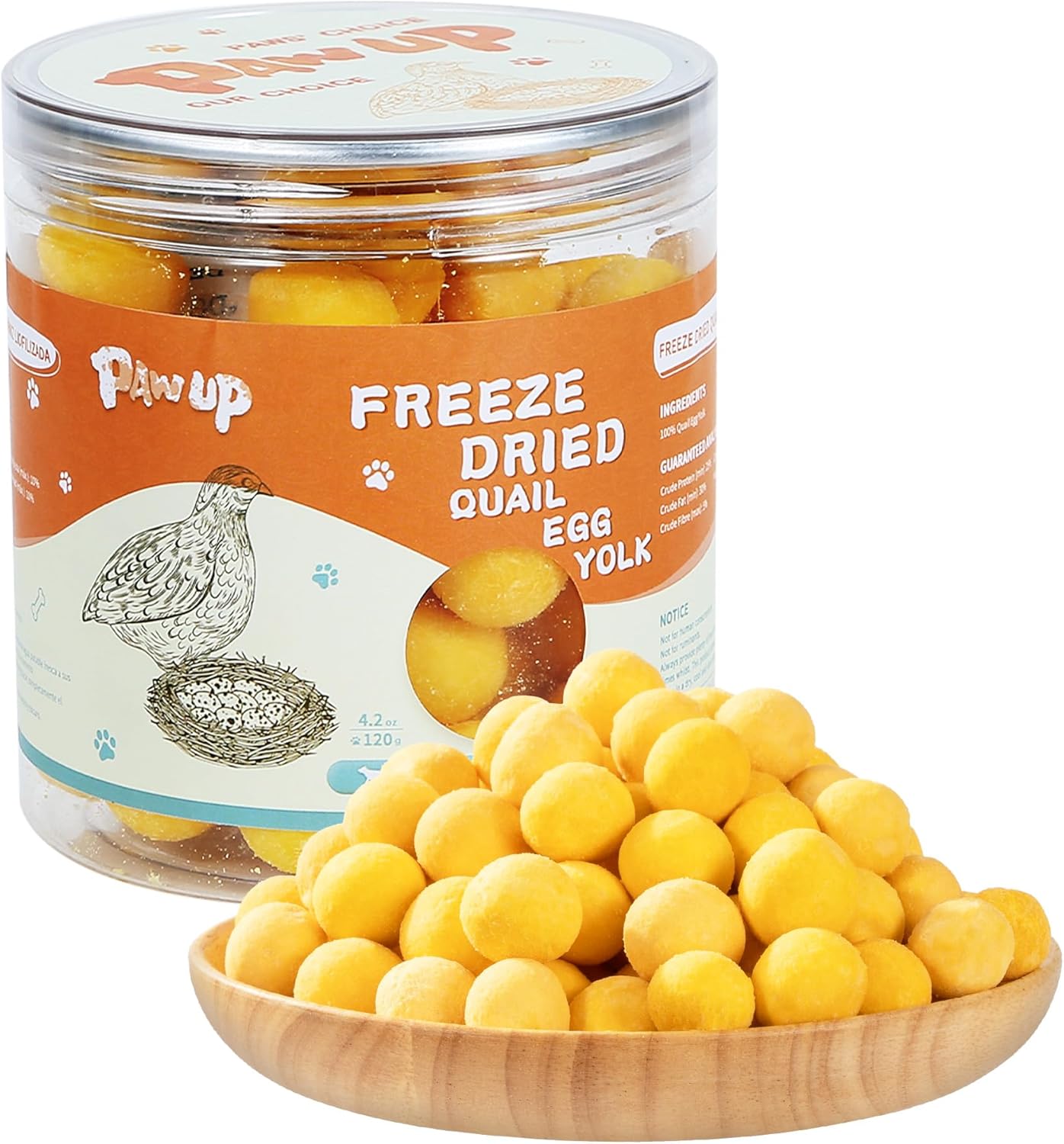 PAWUP Freeze Dried Cat & Dog Treats, Natural Quail Egg Yolk, Rich in Antioxidants Cranberry Added, High-Protein Pet Snacks for Coat & Urinary Health, 3.5 oz - Image 10