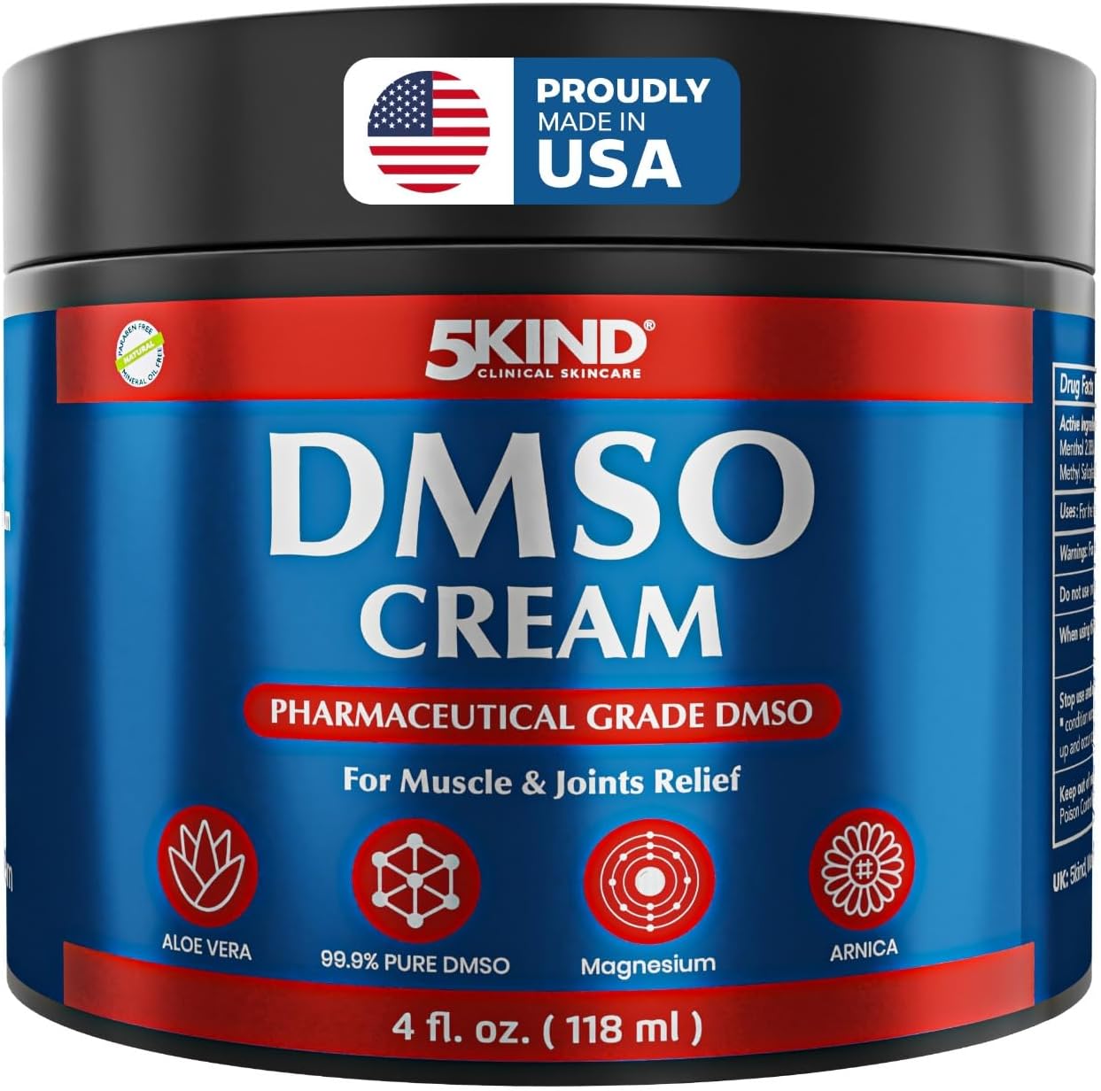 5Kind Clinical Skincare DMSO pain relief cream front view