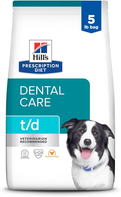 Hill's Prescription Diet t/d Dental Care Small Bites Dry Dog Food, Chicken, 5 lb. Bag - Image 14