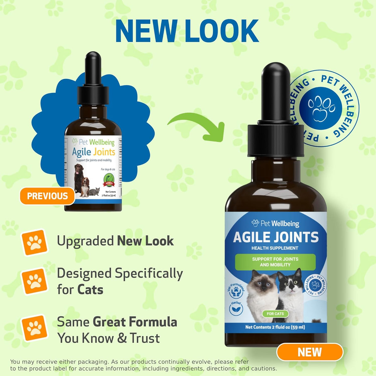 Pet Wellbeing Agile Joints liquid supplement ingredient highlights