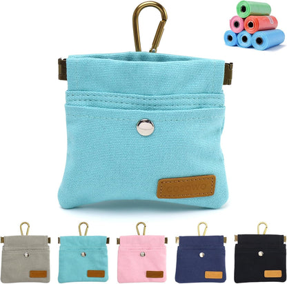 Dog Treat Pouch, Hand Free Dog Training Treat Bag with Carabiner & Magnetic Buckle, Auto Closing Dog Walking Bag for Puppy Travel or Outdoor Use, Pet Feed Snack Reward Pocket, Black - Image 10
