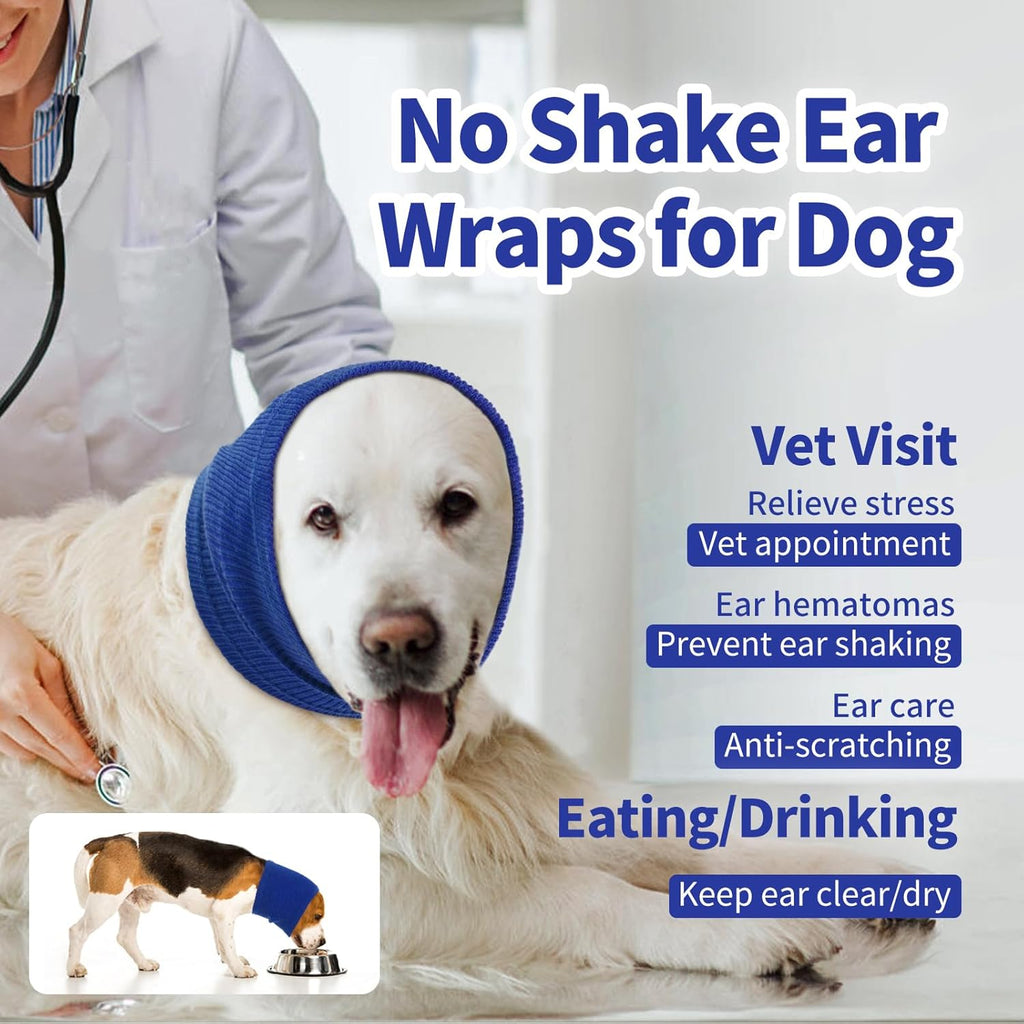 Nanaki pet ear covers for grooming and force drying protection