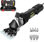 PAT JUUMG 1000W Sheep Shears Electric Farm Livestock Haircut with Blades Professional Animal Clippers 6 Speed Heavy Duty Electric for Thick Horses Sheep Alpacas Goats(Red) - Image 9