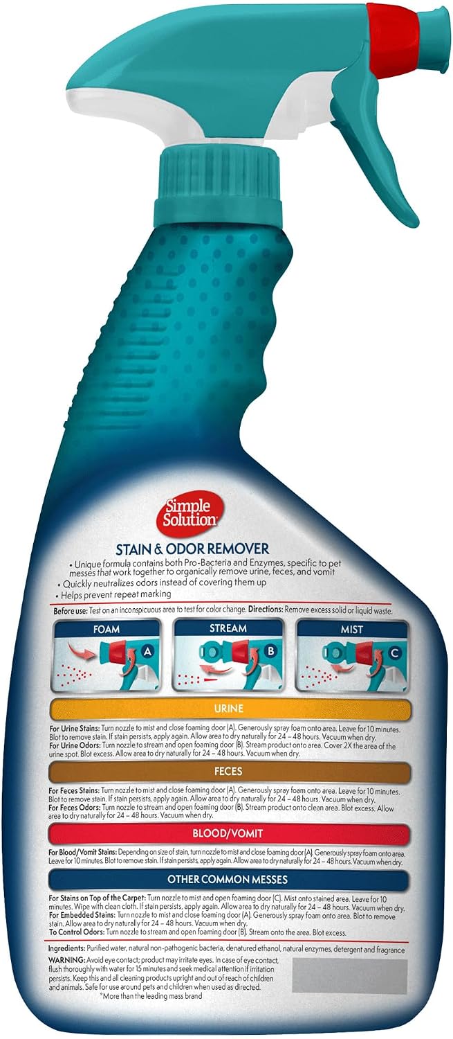 Simple Solution pet enzyme cleaner 32 fluid ounce bottles
