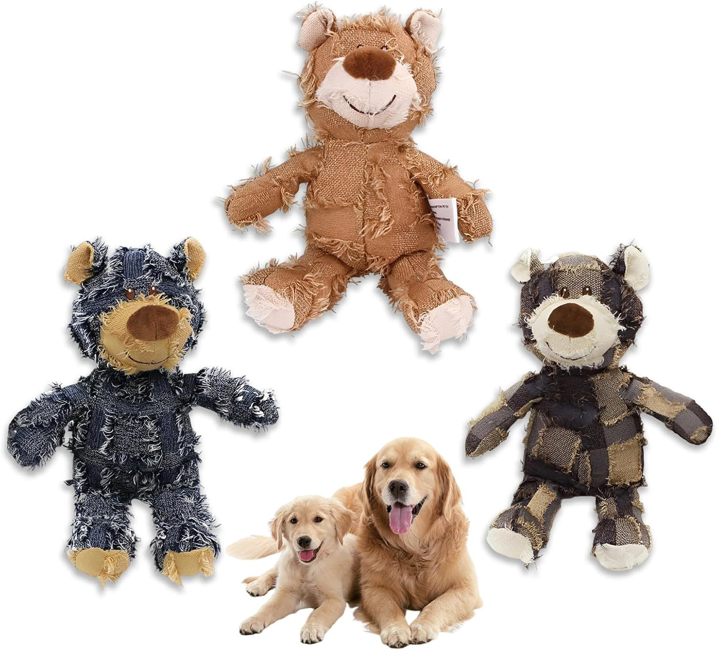 MAXBECK Dog Companion for Heavy Chewers- Indestructible Robust Bear Dog Toy, Resistant Squeaky Dog Toys for Heavy Chewers, Unbreakable Stuffed Plush Dog Toys for Aggressive Chewers (A-Navy) - Image 12