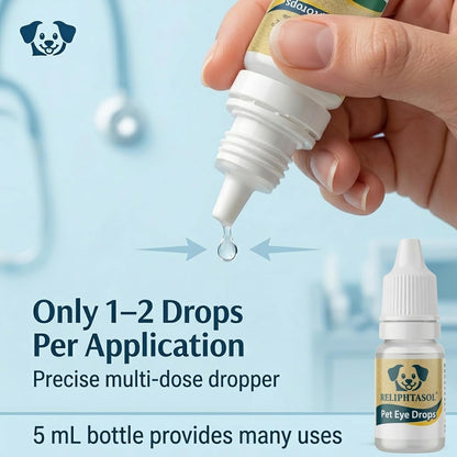 Reliphtasol pet eye hydration solution with sodium hyaluronate details