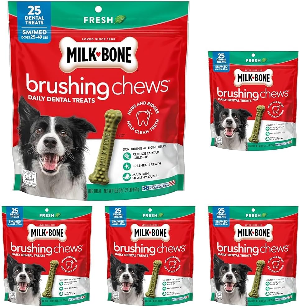 Milk-Bone Brushing Chews Original Chicken Flavor Daily Dental Dog Treats, Small/Medium, 19.6 Oz. Bag - Image 13