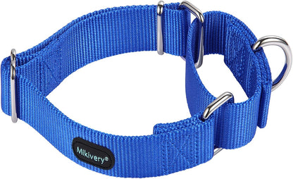Mikivery premium imported martingale collar for medium dogs walking training