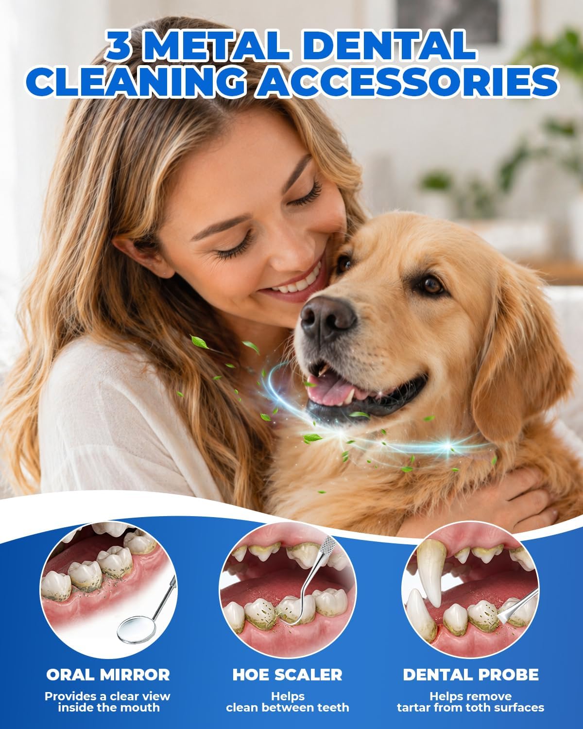 Detailed view of Pawsion pet teeth cleaning accessories