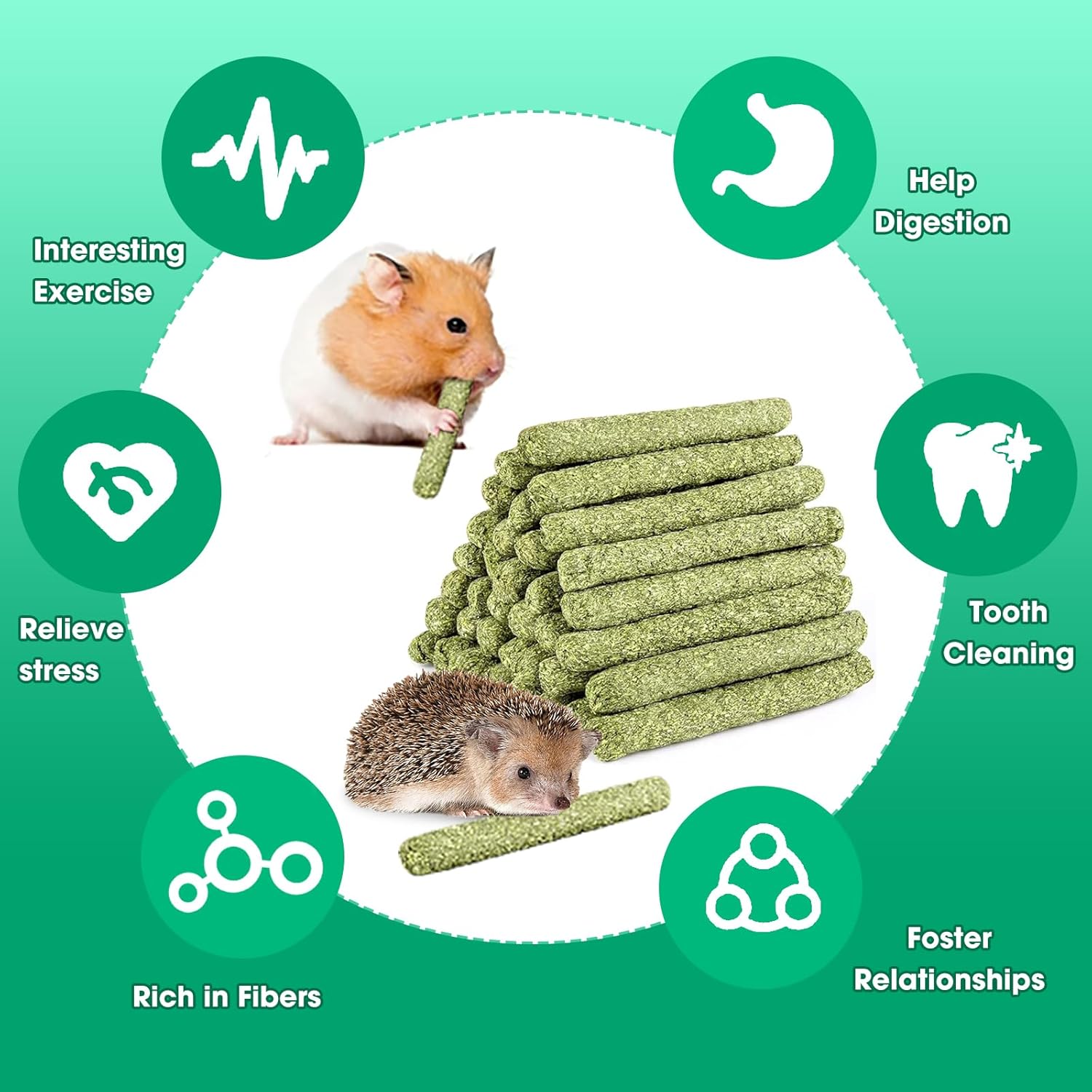Peach wood branches for small pet dental grinding