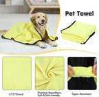 High density microfiber pet drying towel laid out flat