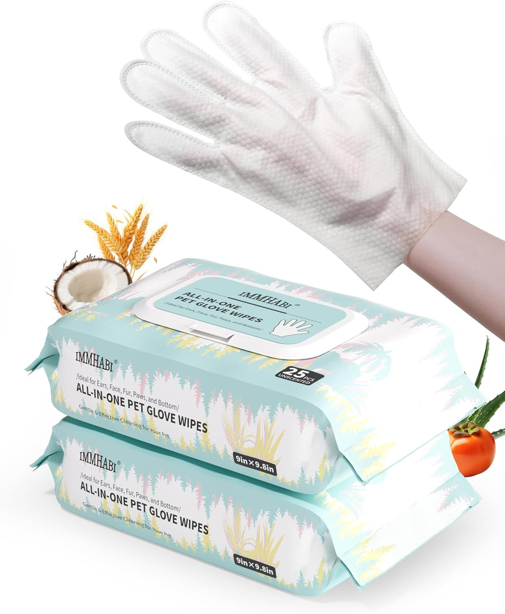 Immhabi eco friendly plant fiber dog wipes textured sheet