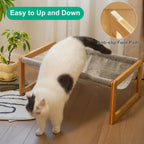 Side view of Kiplant elevated cat bed demonstrating ground clearance