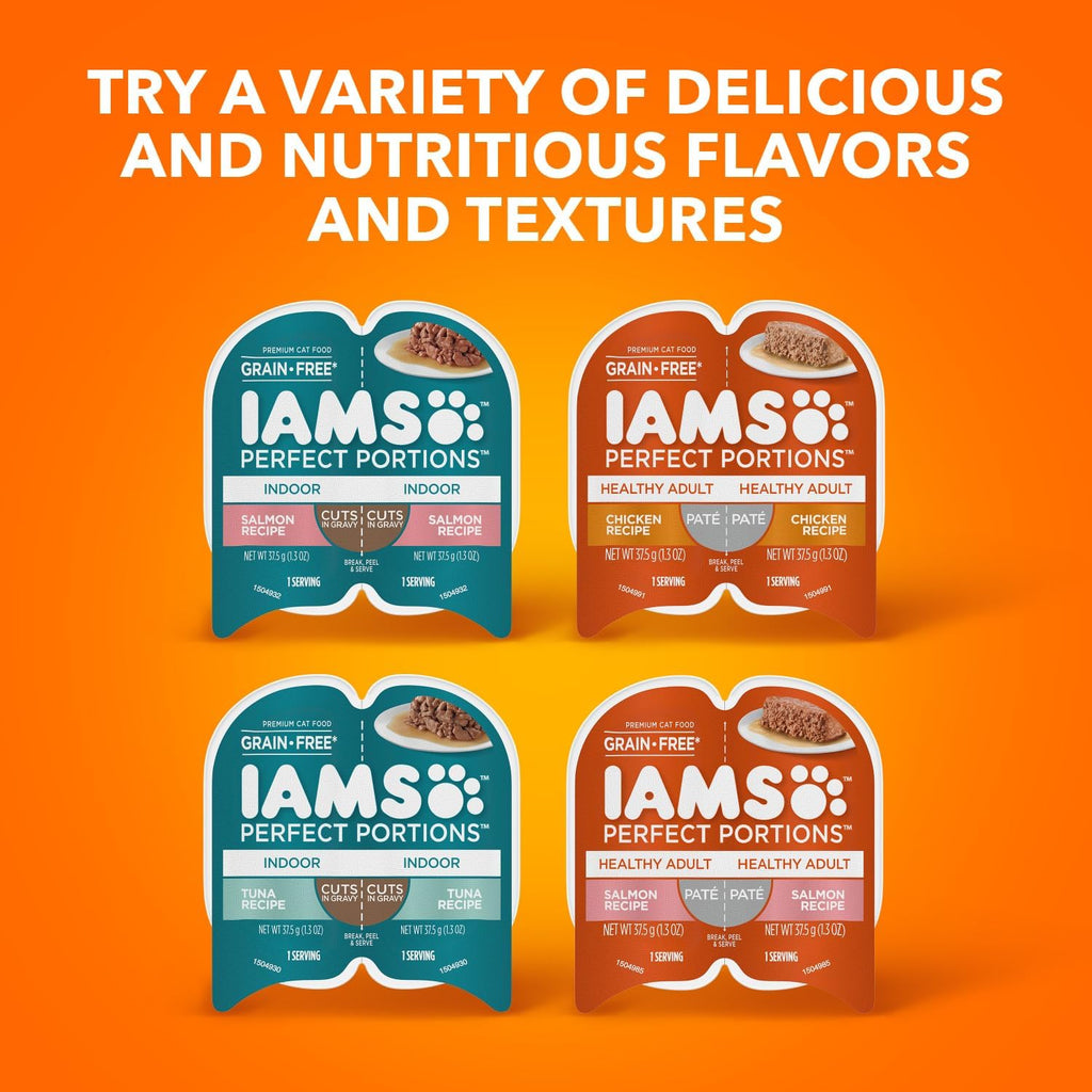 IAMS Perfect Portions Healthy Kitten Grain Free Wet Cat Food, Wet Cat Food Pate Recipe, Chicken Recipe, 2.6 oz. (24 Twin Packs) - Image 9
