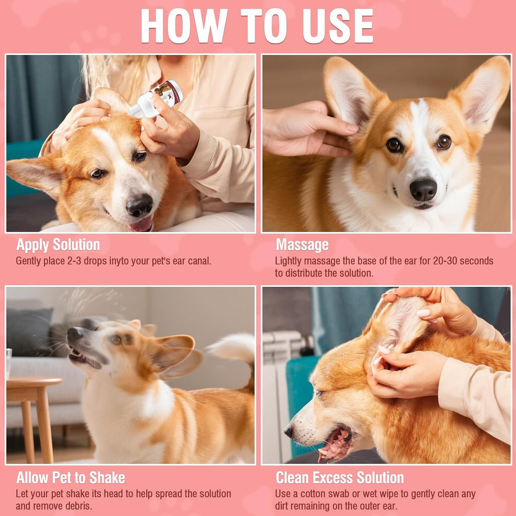 Close up of Pixava pet ear care product packaging