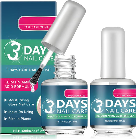 YUNFAX 3 Days Nail Care strengthening treatment front view showing the 16ml bottles