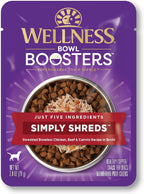 Wellness Bowl Boosters Simply Shreds Wet Dog Food Topper for Small,Medium,& Large Breeds,Grain Free,Natural,Chicken,Beef & Carrots,2.8 Ounce Pouch,(Pack of 24) - Image 15