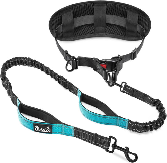 SlowTon hands free dog leash with pouch front view