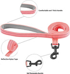 Night safety reflective stitching on pink mesh small dog training harness