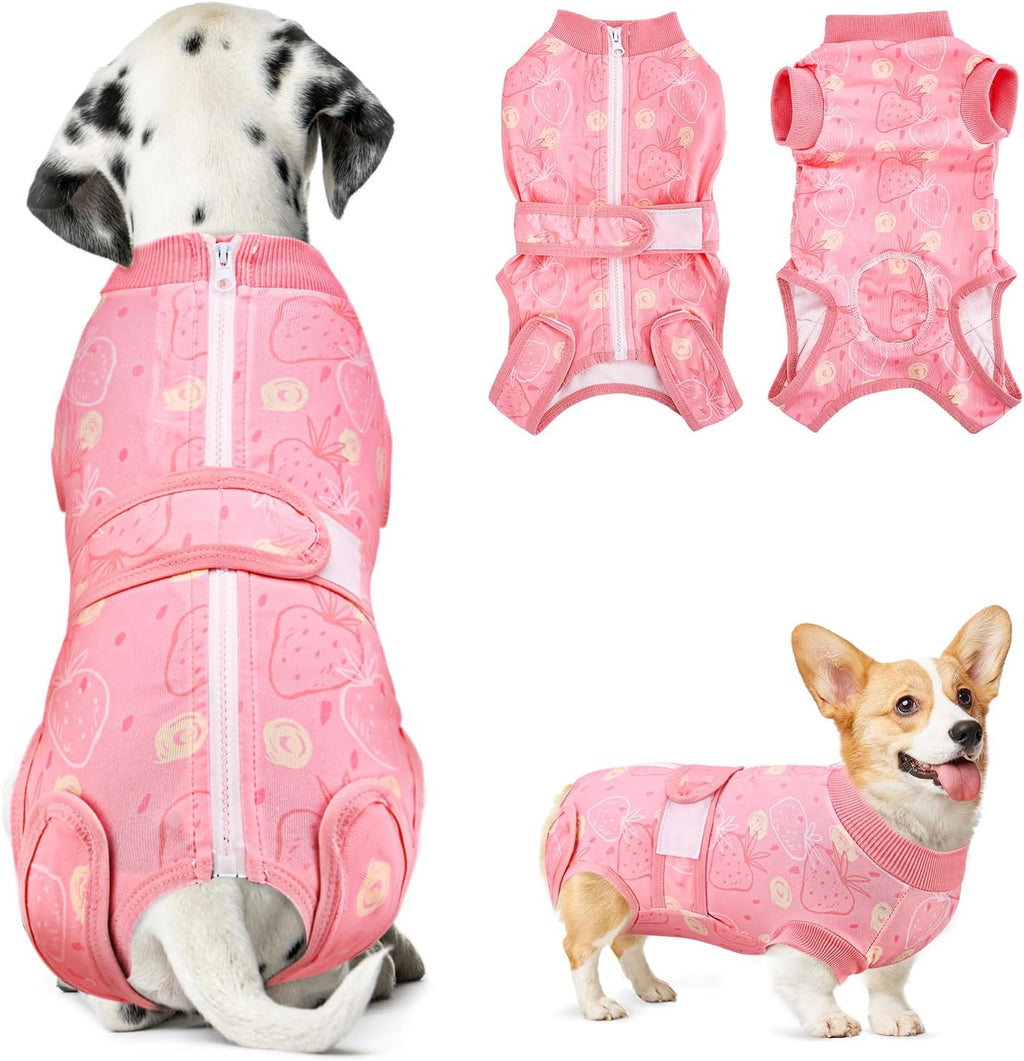 Nasjac Dog Surgery Recovery Suit - Zipper on Recovery Shirt for Female Dogs, Abdominal Wounds Cone E-Collar Alternative Onesie, Prevent Licking Dog Surgical Suit After Spayed (Daisy, S) - Image 10