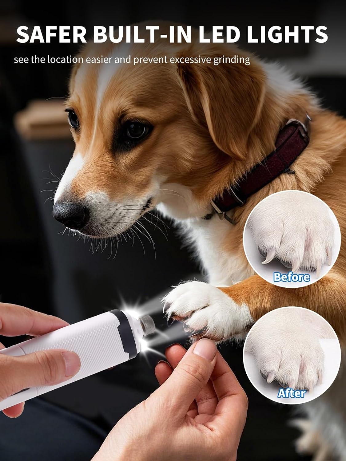 Dukuueie cordless dog nail grinder charging