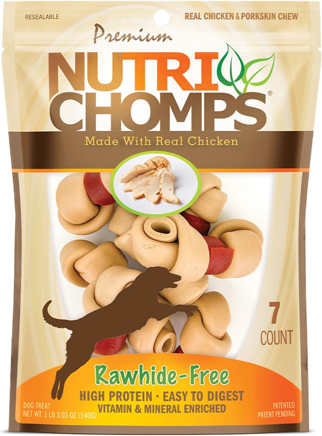 NutriChomps Dog Chews, 4-inch Knots, Easy to Digest, Rawhide-Free Dog Treats, 9 Count, Real Chicken, Peanut Butter and Milk flavor - Image 12