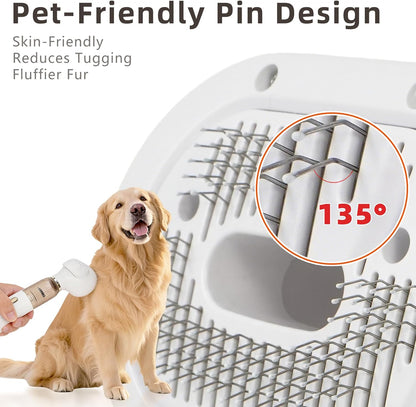 All four attachments included in the ZYPUIXK slicker brush grooming kit