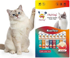 Cat Treats Lickable | Grain-Free Cat Food Toppers, High Protein | Creamy Puree Squeeze Ups with Vitamin E & Taurine, Digestible Formula | 0.5 oz. Each Tube, Chicken & Seafood Mix Variety | 45 Tubes - Image 15