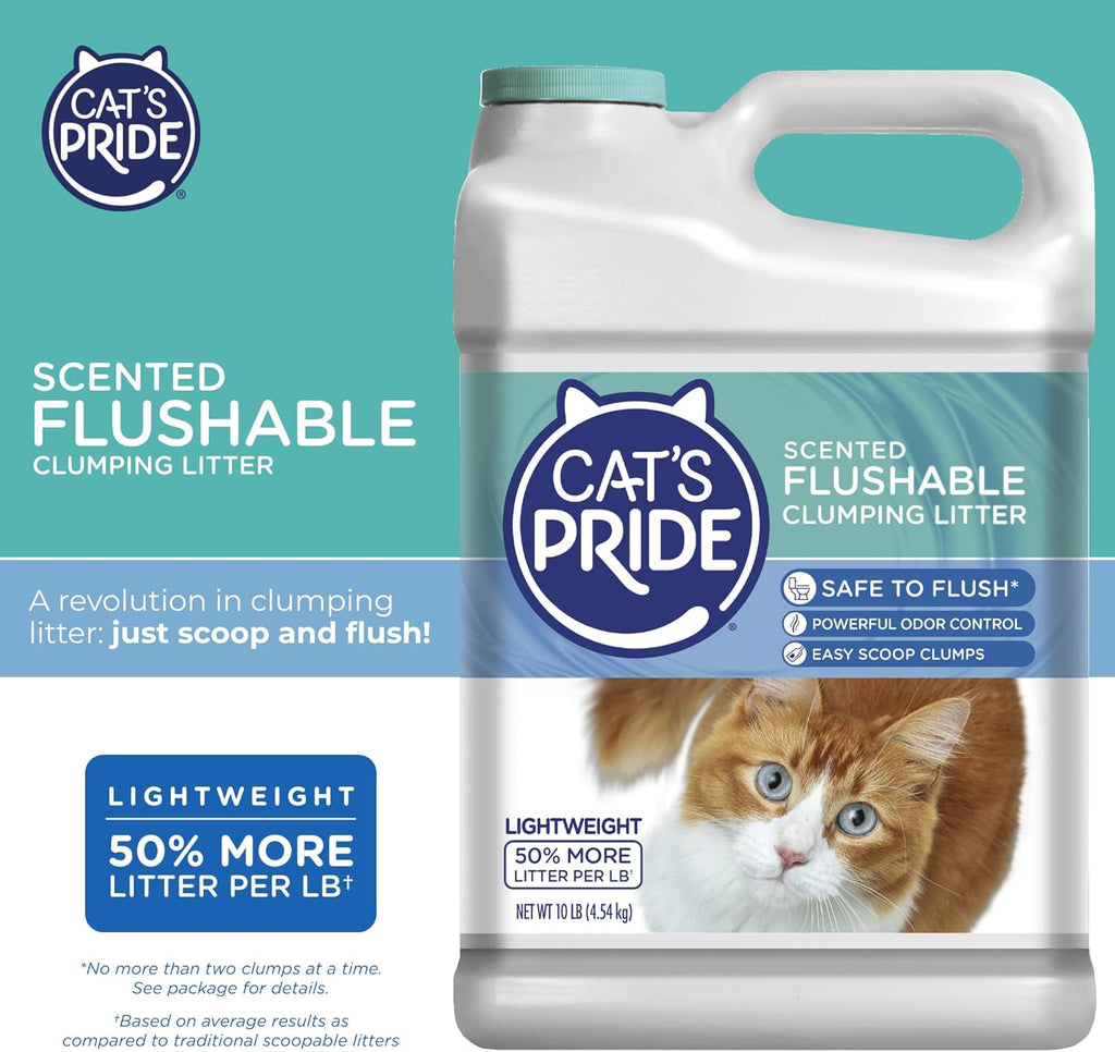 Cat's Pride 10lb lightweight clumping litter jug packaging