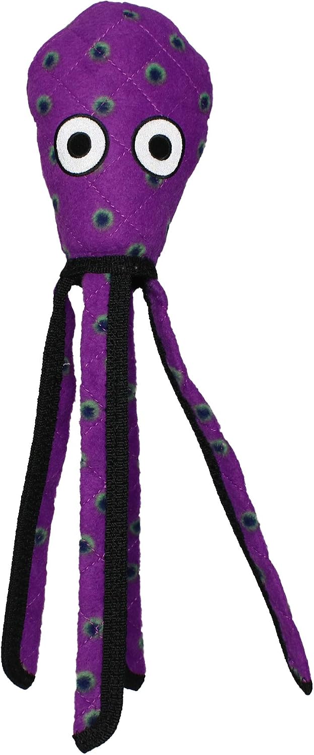 Close up of Tuffy Phrog plush toy showing reinforced stitching