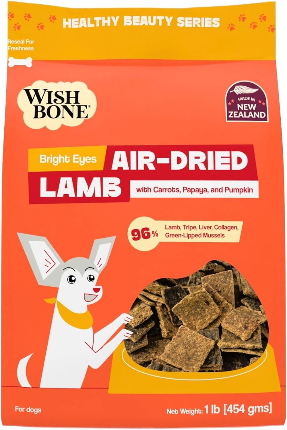 Wishbone Air-Dried Ocean Fish & Lamb Dog Food - Rich in Protein, Grain Free, Fish and Lamb Recipe, Skin and Coat Support for Pet Health - Made in New Zealand - 1lb - Image 11