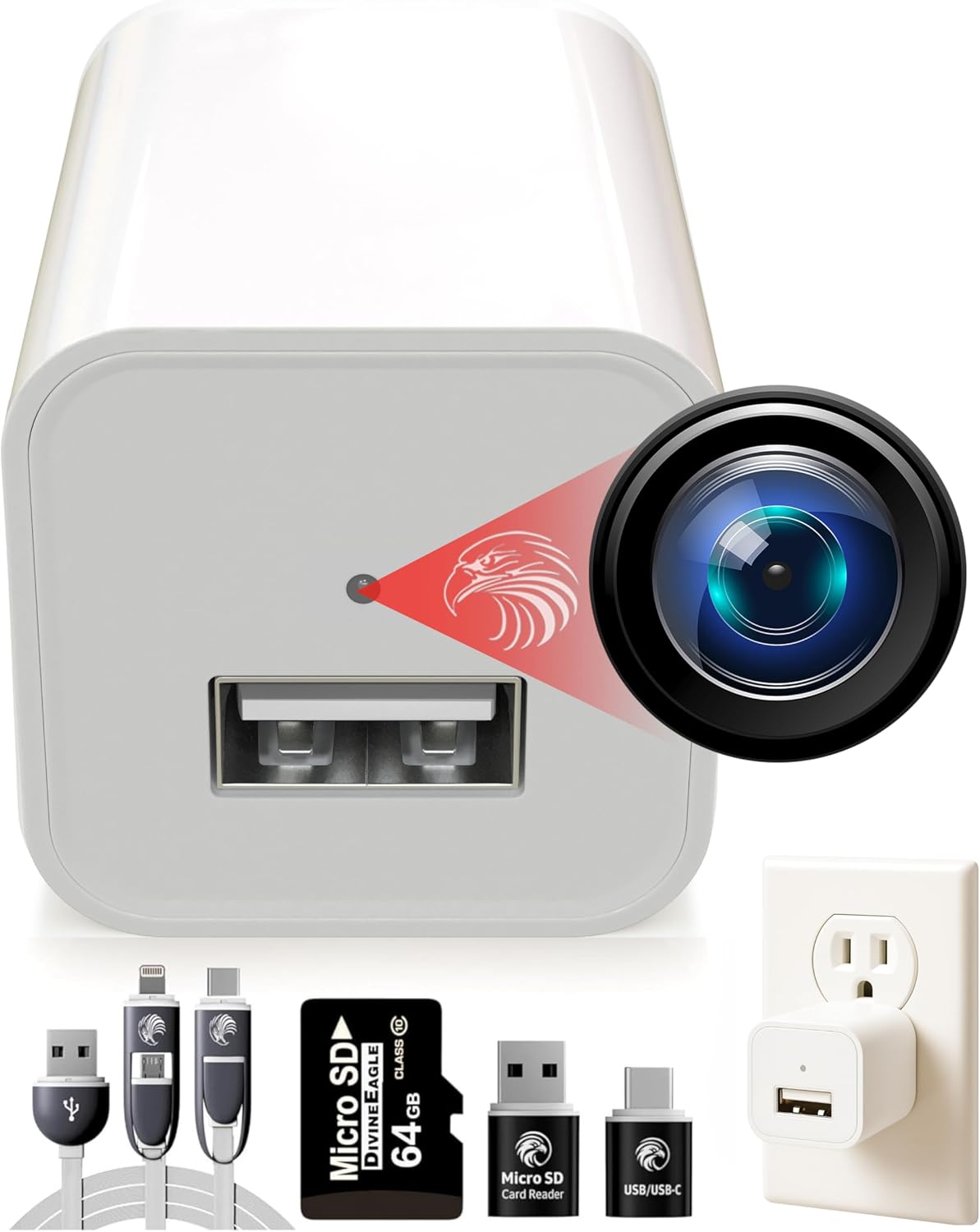 Premium Plug-in Dome Cam, 1080p Full HD Always-On, Motion Detection, No WiFi Needed, Easy Setup, Indoor Cam for Home & Pet Nanny Use - Image 9