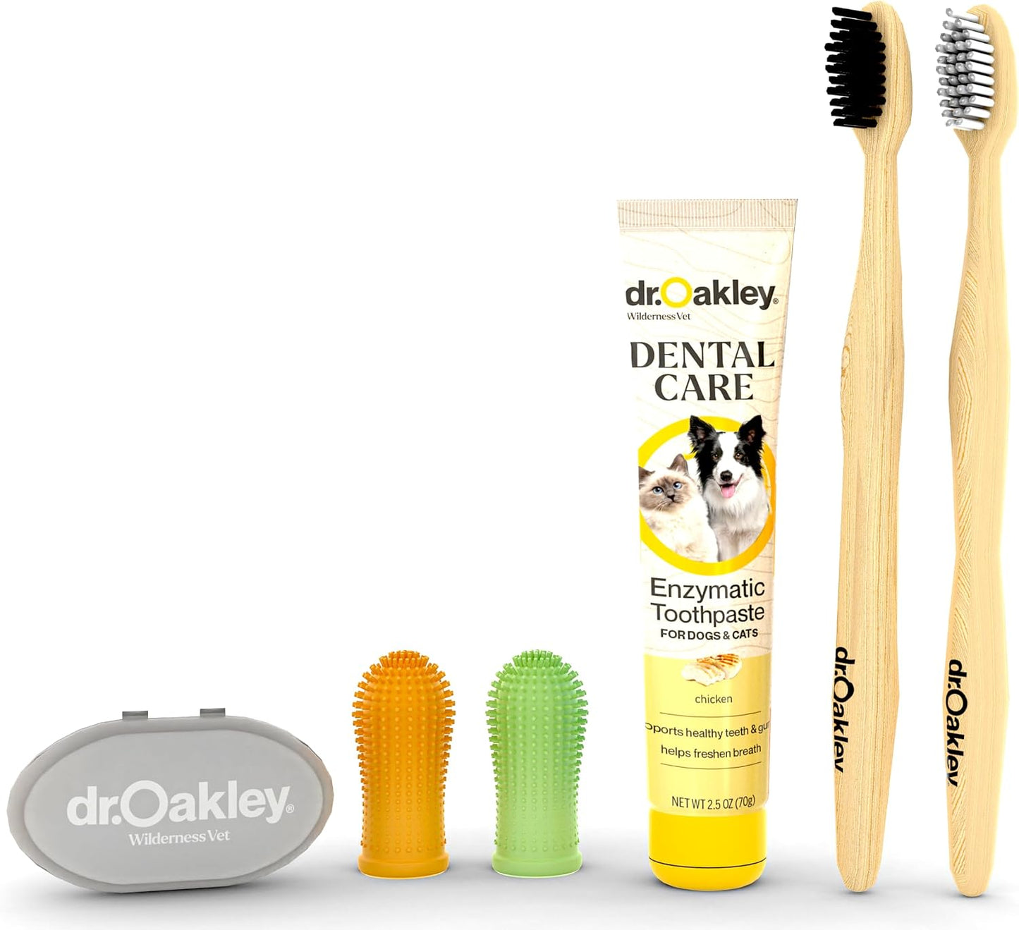 Dr. Oakley Dental Toothbrush Kit for Dogs & Cats -Finger Brush for Small Pets and Soft brushes for Large or Older Natural and Safe Peanut Butter Flavor - - Image 9