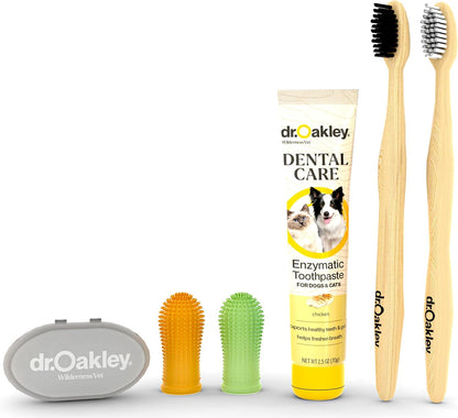 Dr. Oakley Dental Toothbrush Kit for Dogs & Cats -Finger Brush for Small Pets and Soft brushes for Large or Older Natural and Safe Peanut Butter Flavor - - Image 9