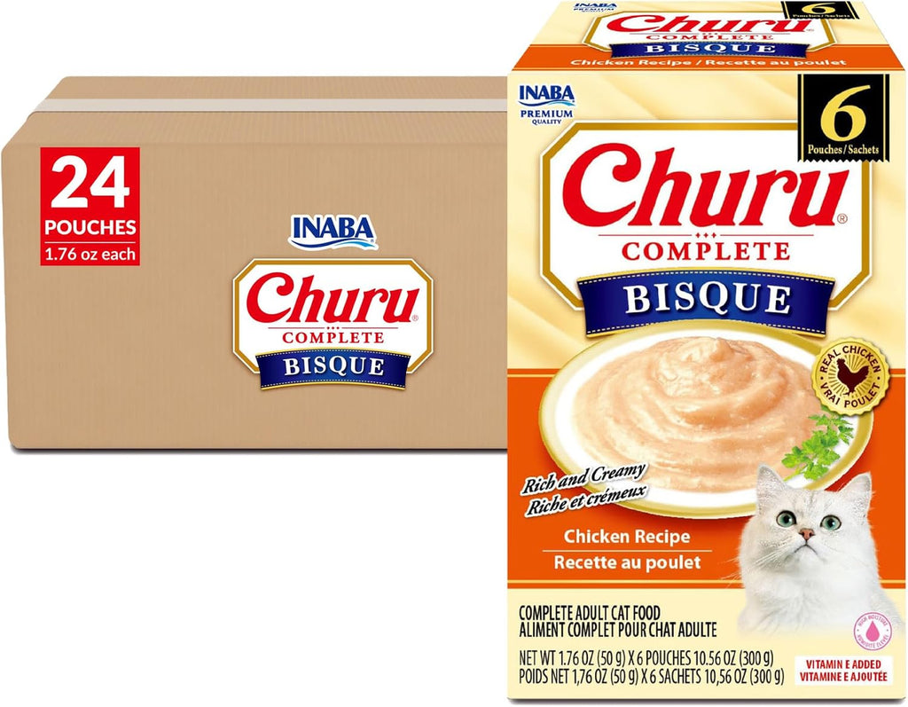 Authentic USA imported grain free chicken bisque cat food nutritional information side