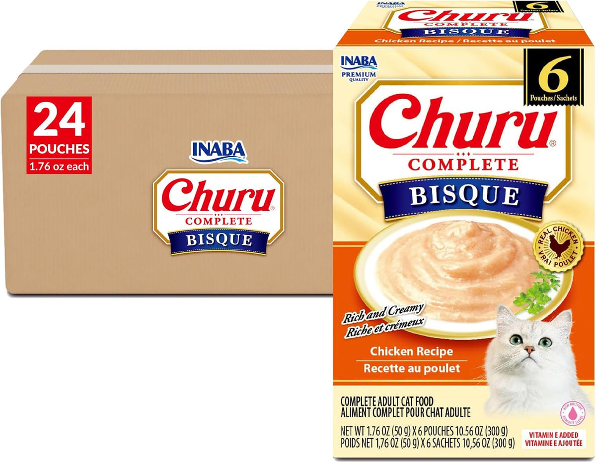 Authentic USA imported grain free chicken bisque cat food nutritional information side