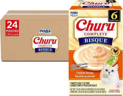 Authentic USA imported grain free chicken bisque cat food nutritional information side