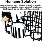 Fhiny cat repellent mat used in outdoor garden bed