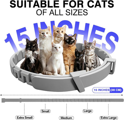 Calming Collar for Cats 8 PK Cat Stress and Anxiety Relief Pheromone Collar for Cats Anti Aggression for Cats Cat Meowing Stopper Cat Calming Collars for 30 Days Adjustable Waterproof Rapid Effect - Image 9