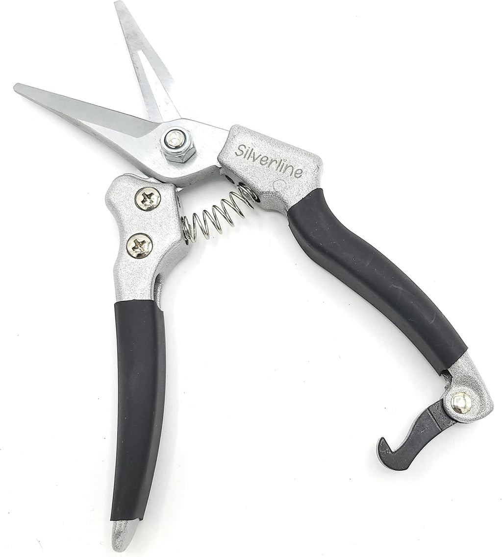 Close up of the ergonomic non slip rubber handle on the Capralite hoof trimmers.